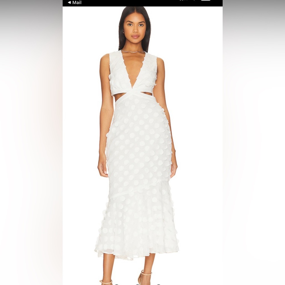 MILLY Orlla 3D Circle Dress White Sz 2